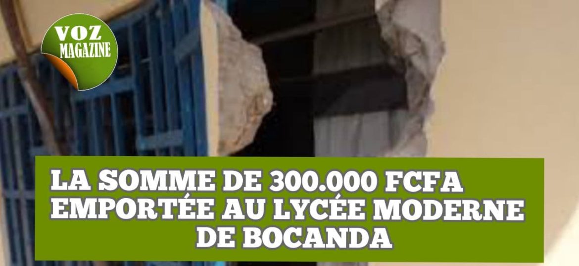 La somme de 300.000 FCFA emportée au lycée moderne de Bocanda