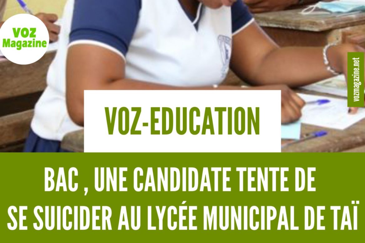 BAC 2022,  UNE CANDIDATE TENTE DE  SE SUICIDER AU LYCÉE MUNICIPAL DE TAÏ.